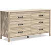 image:imageSignature Design by Ashley Battelle 6 Drawer Bedroom Dresser Light OakNatural