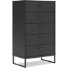 image:imageSignature Design by Ashley Deanlow Chest of Drawers Tall Bedroom DresserBlack