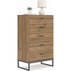 image:imageSignature Design by Ashley Deanlow Chest of Drawers Tall Bedroom DresserLight Brown  Black