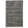 image:imageSignature Design by Ashley Flynnwick 5x7 Shag Rug Geometric Colorblock CreamPinkGray Stain Resistant Contemporary Polypropylene Area Rug for Living Room and Bedroom 53 W x 71 DBlackIvory