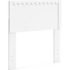 image:imageSignature Design by Ashley Hallityn Full Panel Headboard Matte WhiteTwin