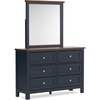 image:imageSignature Design by Ashley Landocken 4 Drawer Tall Blue Dresser for BedroomDresser and Mirror