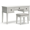image:imageSignature Design by Ashley Makeup Vanity Desk with Stool Antiqued White