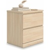 image:imageSignature Design by Ashley Onita 2Drawer White Nightstand Bedside TableBeige