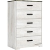 image:imageSignature Design by Ashley Paxberry 5 Drawer Chest of Drawers WhitewashTwotone