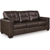 image:imageSignature Design by Ashley Queen Pull Out Couch Leather amp Faux LeatherBrown