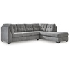 image:imageSignature Design by Ashley Sleeper Sectional Sofa with Chaise BlueGrey