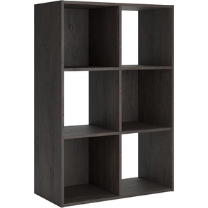 image:imageSignature Design by Ashley 4 Cube Storage Organizer White BookshelfCharcoal