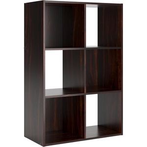 image:imageSignature Design by Ashley 4 Cube Storage Organizer White BookshelfCherryLight Brown