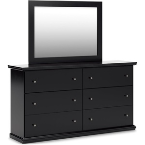 image:imageSignature Design by Ashley 6Drawer Black Dresser with Mirror for BedroomBlack