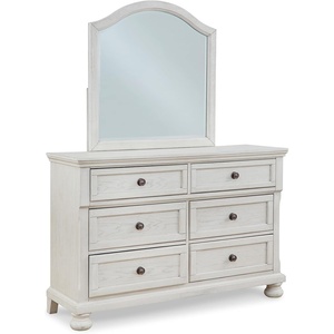 image:imageSignature Design by Ashley 6Drawer Black Dresser with Mirror for BedroomWhitewash