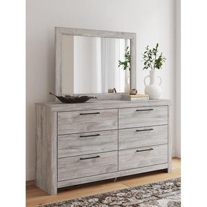 image:imageSignature Design by Ashley 6Drawer Dresser with Mirror Black and GrayLight Gray