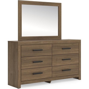 image:imageSignature Design by Ashley 6Drawer Dresser with Mirror Black and GrayWarm Brown