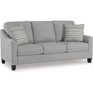 image:imageSignature Design by Ashley Adlai Modern Sofa Sleeper with Removable Seat Cushions and BiFold Memory Foam Mattress Queen Light GraySofa