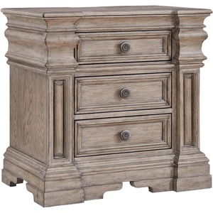 image:imageSignature Design by Ashley Chalanna White Glam Nightstand LED Lighting and USB Charging Modern Bedside Table 2 Drawer Storage for Bedroom 2763 W Bright WhiteBrownGray
