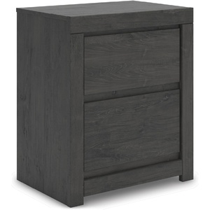 image:imageSignature Design by Ashley Chalanna White Glam Nightstand LED Lighting and USB Charging Modern Bedside Table 2 Drawer Storage for Bedroom 2763 W Bright WhiteCharcoal