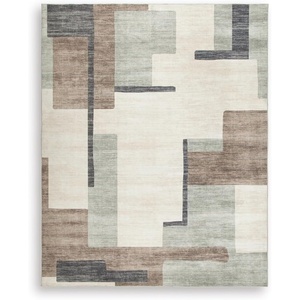 image:imageSignature Design by Ashley Chanleigh Abstract Washable Area Rug 8x10CreamBrownGray