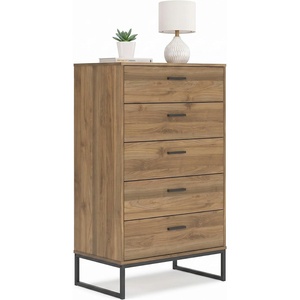 image:imageSignature Design by Ashley Deanlow Chest of Drawers Tall Bedroom DresserLight Brown  Black