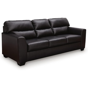 image:imageSignature Design by Ashley Faux Leather Sofa Sleeper Queen Midnight
