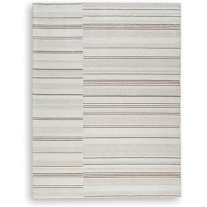 image:imageSignature Design by Ashley Flynnwick 5x7 Shag Rug Geometric Colorblock CreamPinkGray Stain Resistant Contemporary Polypropylene Area Rug for Living Room and Bedroom 53 W x 71 DIvoryTan