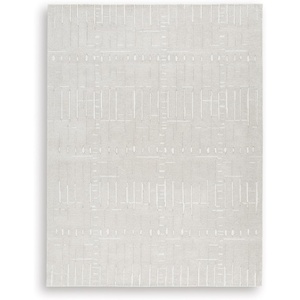 image:imageSignature Design by Ashley Flynnwick 5x7 Shag Rug Geometric Colorblock CreamPinkGray Stain Resistant Contemporary Polypropylene Area Rug for Living Room and Bedroom 53 W x 71 DTanIvory