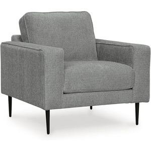 image:imageSignature Design by Ashley Hazela Accent Chair Modern SlimProfile Upholstered with Black Metal Legs Cozy Seating for Living Room Bedroom or Small Spaces