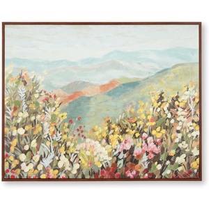 image:imageSignature Design by Ashley Large Framed Canvas Wall Art Floral Landscape