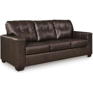 image:imageSignature Design by Ashley Queen Pull Out Couch Leather amp Faux LeatherBrown