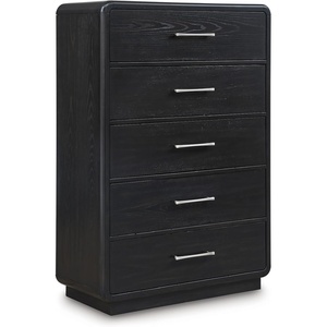 image:imageSignature Design by Ashley Rowanbeck Dresser Black Wood 7 Drawer Chest for Bedroom Hardwood Solids and Ash Veneer Contemporary Storage for Master Suites Black 64 W5 Drawer Chest