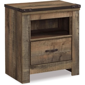 image:imageSignature Design by Ashley Trinell Nightstand with Charging StationBrown Plank