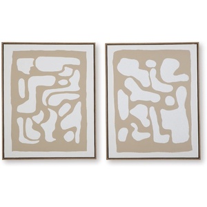 image:imageSignature Design by Ashley Waldett Framed Wall Art Set of 2 Beige