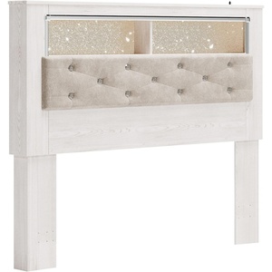 image:imageSignature Design by Ashley White 6 Drawer Dresser with MirrorQueen Bookcase Headboard Only