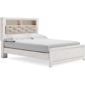 image:imageSignature Design by Ashley White 6 Drawer Dresser with MirrorQueen Panel Bookcase Bed with Slats