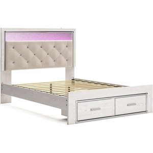image:imageSignature Design by Ashley White 6 Drawer Dresser with MirrorQueen Storage Bed