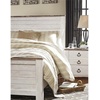 image:imageAshley Furniture Willowton 65 W x 87 D Farmhouse Wood Queen Sized Panel Bed in Whitewash FinishQueen