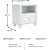 image:imageSignature Design by Ashley 1Drawer Nightstand with Charging Station White