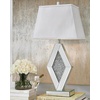 image:imageSignature Design by Ashley 1Piece Glam Table Lamp Silver for Living Room