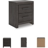 image:imageSignature Design by Ashley 2 Drawer Grey Nightstand Charcoal PrendoneaCharcoal