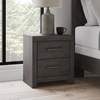 image:imageSignature Design by Ashley 2 Drawer Grey Nightstand Charcoal PrendoneaCharcoal