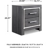 image:imageSignature Design by Ashley 2 Drawer Grey Nightstand Charcoal PrendoneaGrey