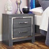 image:imageSignature Design by Ashley 2 Drawer Grey Nightstand Charcoal PrendoneaGrey