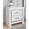 image:imageSignature Design by Ashley 2 Drawer Grey Nightstand Charcoal PrendoneaWhite