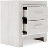 image:imageSignature Design by Ashley 2 Drawer Grey Nightstand Charcoal PrendoneaWhite