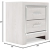 image:imageSignature Design by Ashley 2 Drawer Grey Nightstand Charcoal PrendoneaWhite