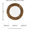 image:imageSignature Design by Ashley 36 Inch Round Wood Frame Accent Wall Mirror