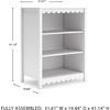 image:imageSignature Design by Ashley 3Tier Scalloped Bookshelf Matte White Bookcase