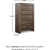 image:imageSignature Design by Ashley 5 Drawer Chest of DrawersWarm Brown