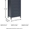 image:imageSignature Design by Ashley 5Drawer Chest of Drawers Tall Navy Blue5 Drawer Chest