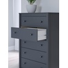 image:imageSignature Design by Ashley 5Drawer Chest of Drawers Tall Navy Blue5 Drawer Chest