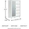 image:imageSignature Design by Ashley 5Drawer Dressing Chest White with Mirror